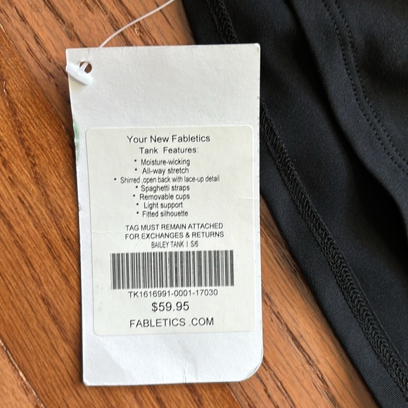 Fabletics black strap Bailey top - Picture 3 of 5